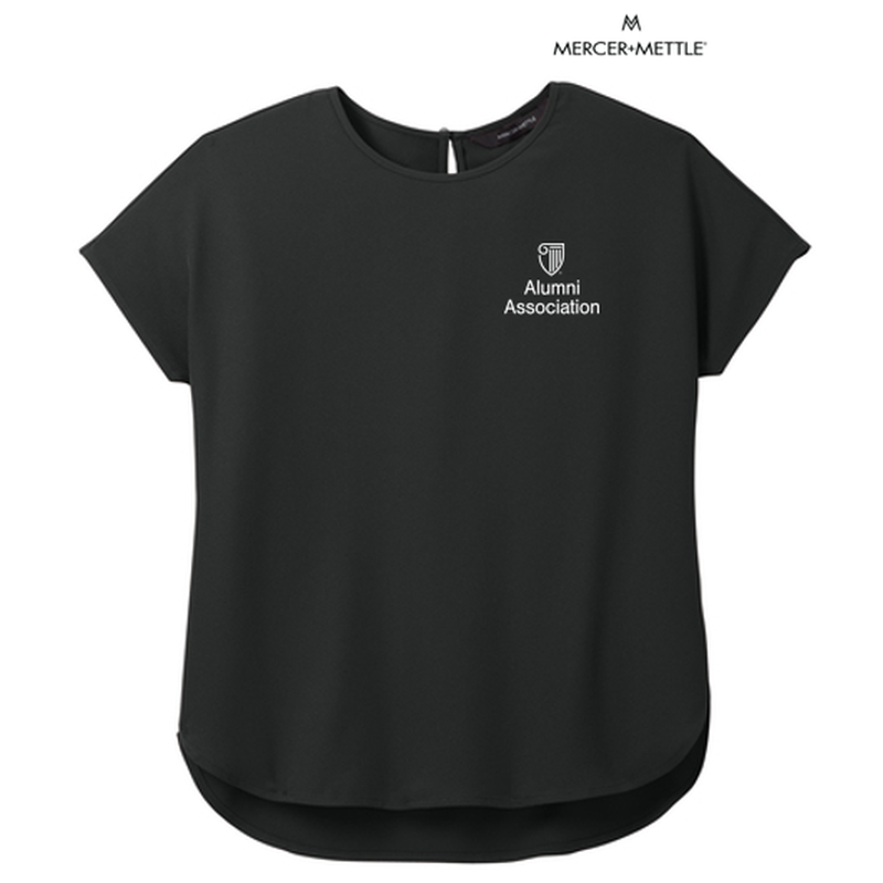 STRAYER ALUMNI ASSOCIATION Mercer+Mettle® Women's Stretch Crepe Crew - Deep Black