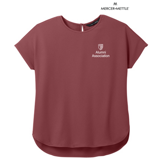 STRAYER ALUMNI - Mercer+Mettle® Women's Stretch Crepe Crew - Rosewood