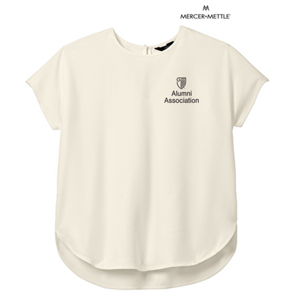 STRAYER ALUMNI - Mercer+Mettle® Women's Stretch Crepe Crew - Ivory Chiffon