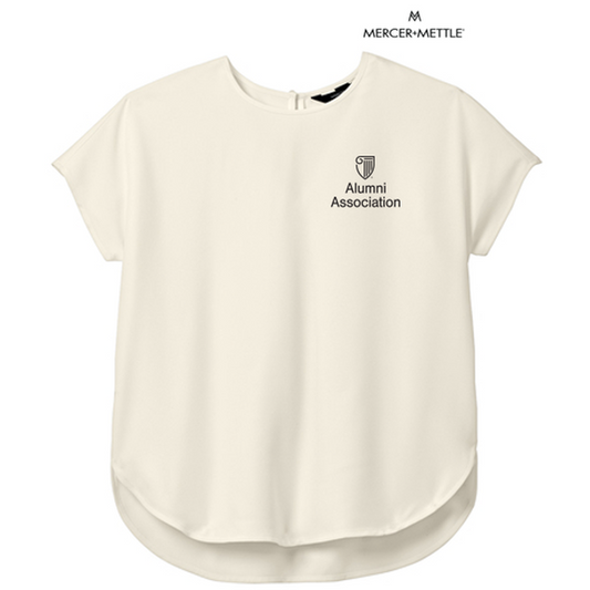 STRAYER ALUMNI - Mercer+Mettle® Women's Stretch Crepe Crew - Ivory Chiffon