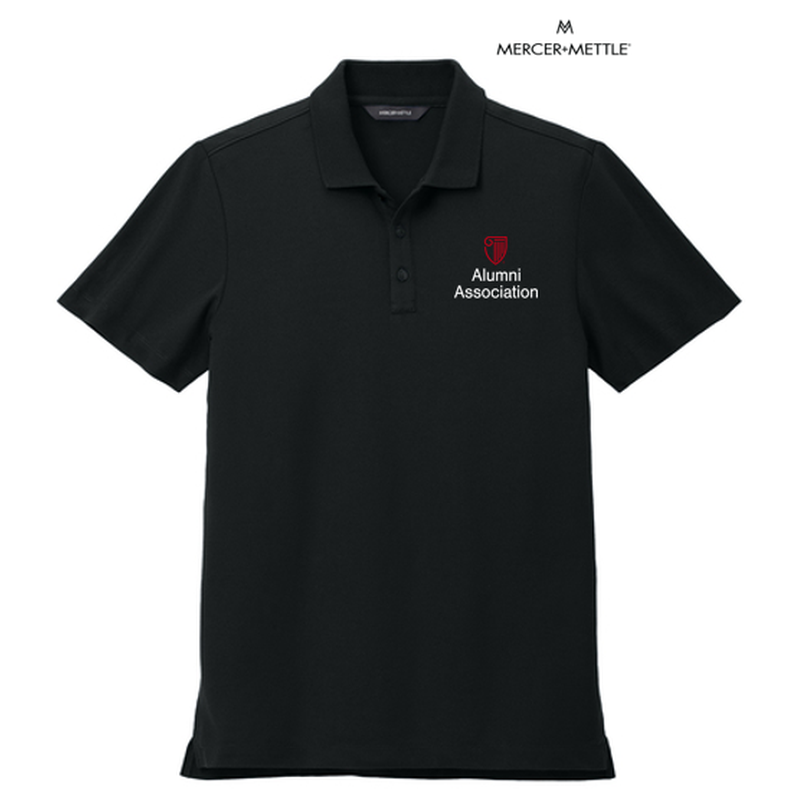 STRAYER ALUMNI - Mercer+Mettle® Stretch Pique Polo - Deep Black
