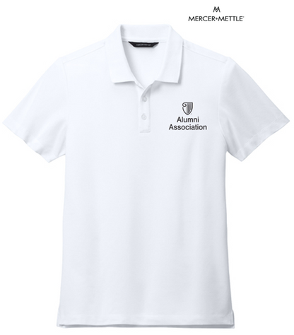 STRAYER ALUMNI - Mercer+Mettle® Stretch Pique Polo - White