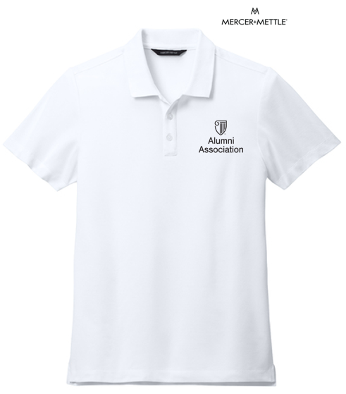 STRAYER ALUMNI - Mercer+Mettle® Stretch Pique Polo - White