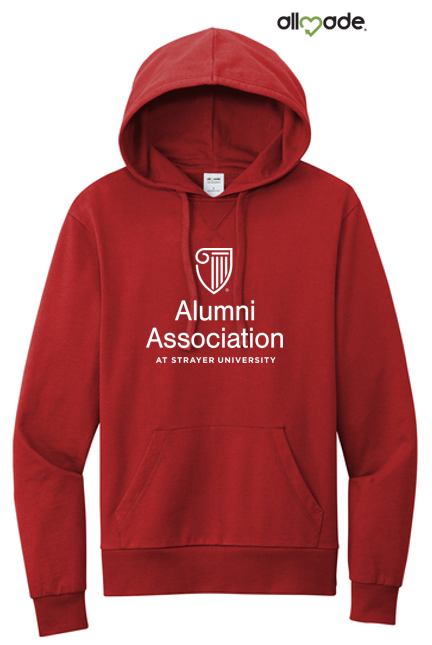 STRAYER ALUMNI Allmade® Unisex Organic French Terry Pullover Hoodie - Revolution Red