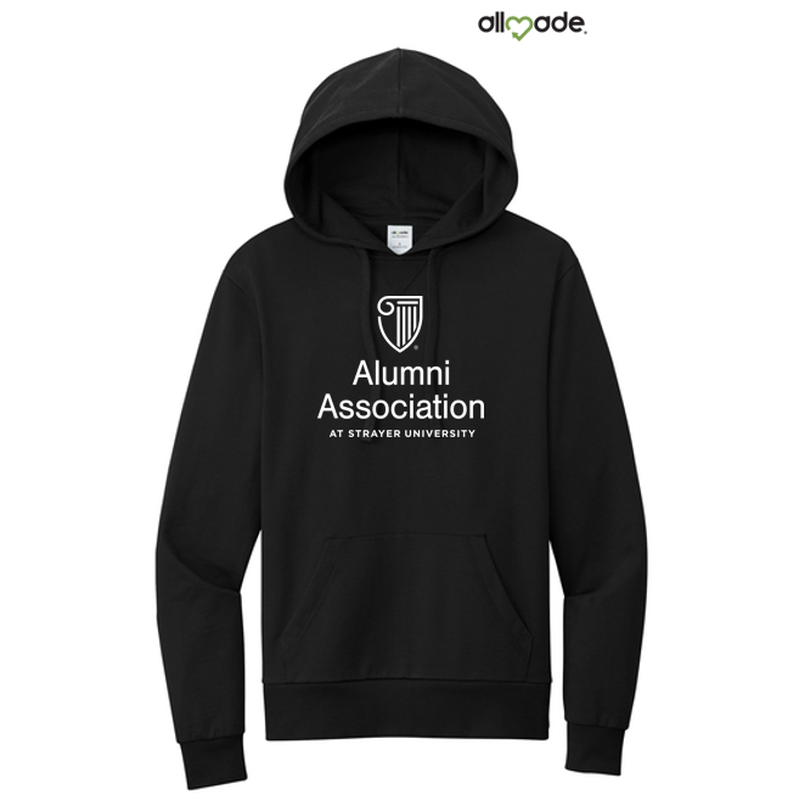 STRAYER ALUMNI Allmade® Unisex Organic French Terry Pullover Hoodie - Black
