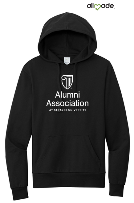 STRAYER ALUMNI Allmade® Unisex Organic French Terry Pullover Hoodie - Black