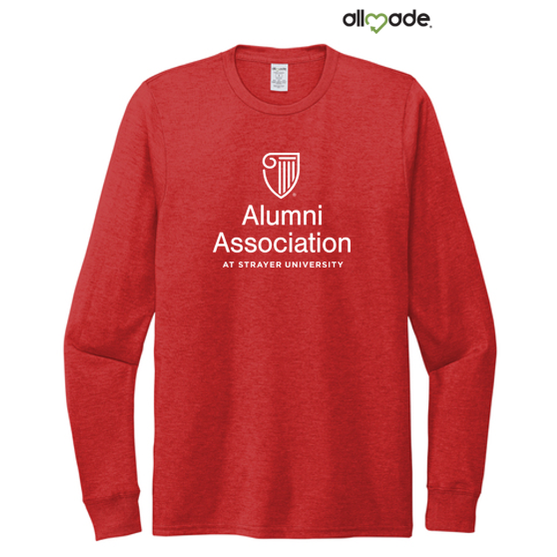 STRAYER ALUMNI ASSOCIATION Allmade® Unisex Tri-Blend Long Sleeve Tee - Rise Up Red