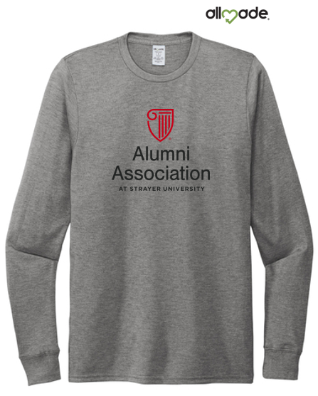 STRAYER ALUMNI Allmade® Unisex Tri-Blend Long Sleeve Tee - Aluminum Grey