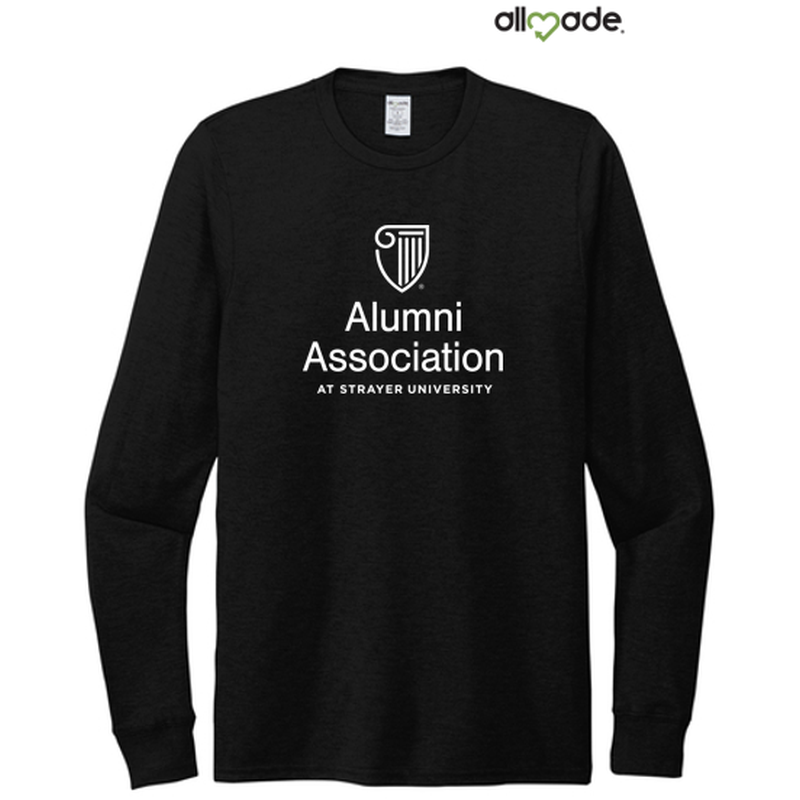 STRAYER ALUMNI ASSOCIATION Allmade® Unisex Tri-Blend Long Sleeve Tee - BLACK