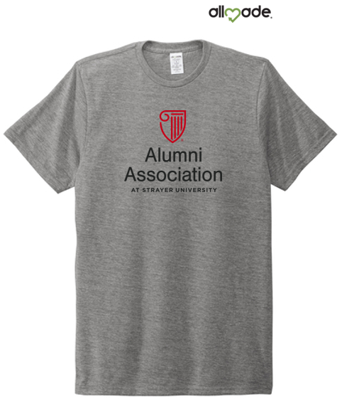 STRAYER ALUMNI Allmade® Unisex Tri-Blend Tee - Aluminum Grey