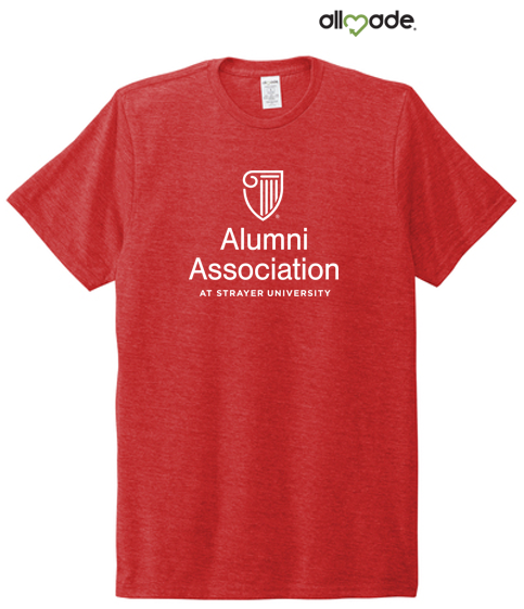 STRAYER ALUMNI Allmade® Unisex Tri-Blend Tee - Rise Up Red