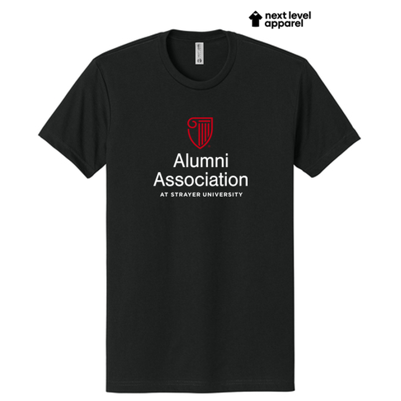 STRAYER ALUMNI ASSOCIATION Next Level Apparel® Unisex CVC Tee - Black