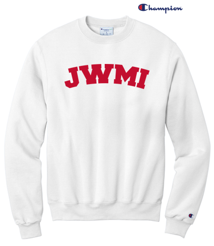 JWMI Logo Champion® Powerblend® Unisex Crewneck Sweatshirt - White