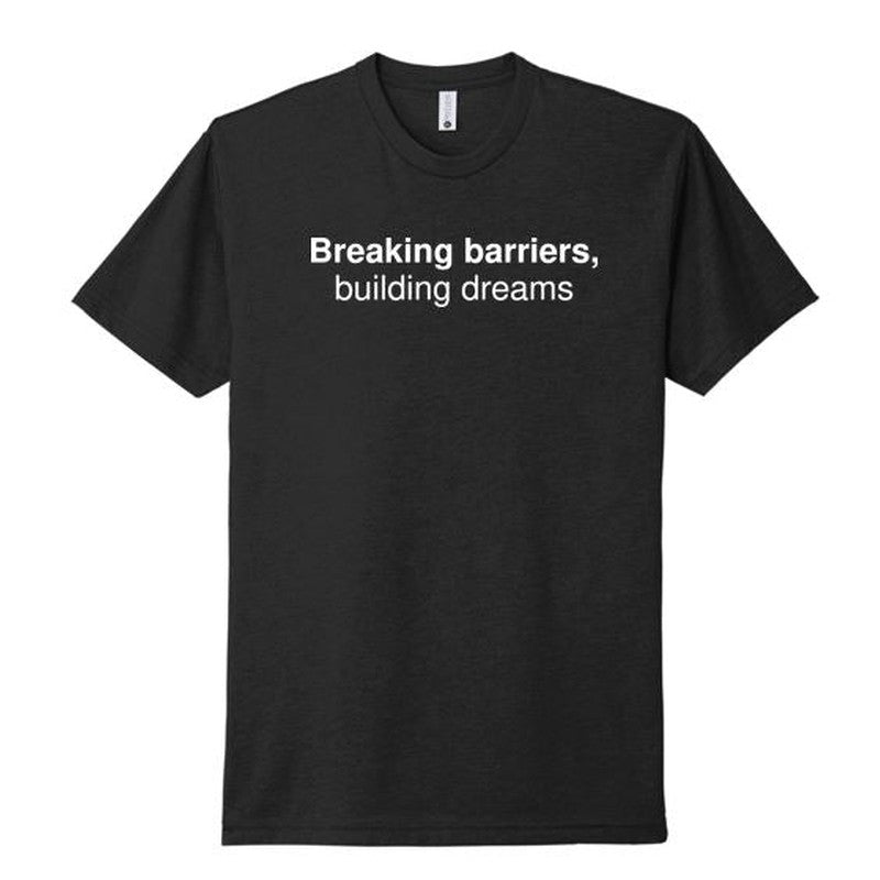 Breaking barriers, building dreams Next Level Apparel® Unisex CVC Tee - Black