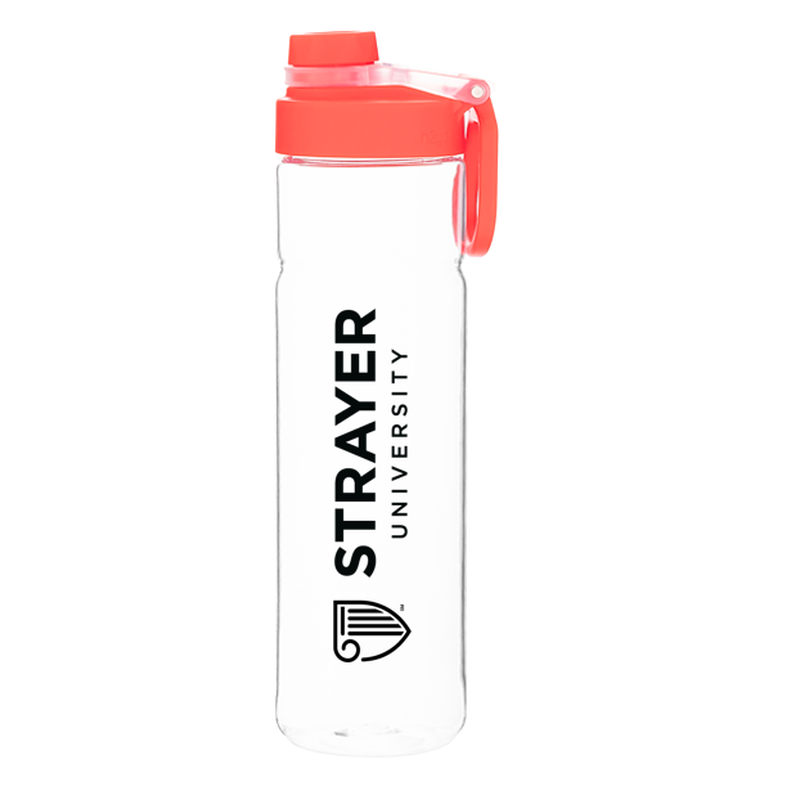 STRAYER DAZE 25 oz  Eastman Tritan bottle  - Clear/Red