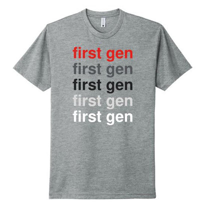 first gen Next Level Apparel® Unisex CVC Tee - Dark Heather Gray ...