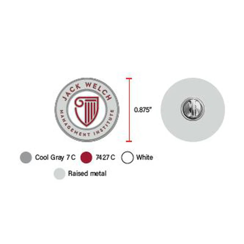 JWMI DIE STRUCK RESIN HARD ENAMEL (7/8") LAPEL PIN