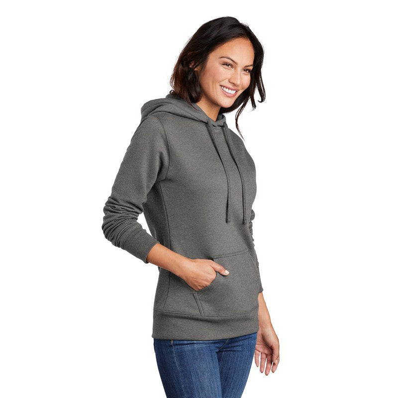 STRAYER Port & Company ® Ladies Core Fleece Pullover Hooded Sweatshirt-Graphite Heather
