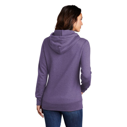 NEW STRAYER Port & Company ® Ladies Core Fleece Pullover Hooded Sweatshirt-Heather Purple