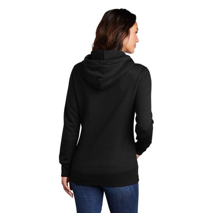 NEW STRAYER Port & Company ® Ladies Core Fleece Pullover Hooded Sweatshirt-Black