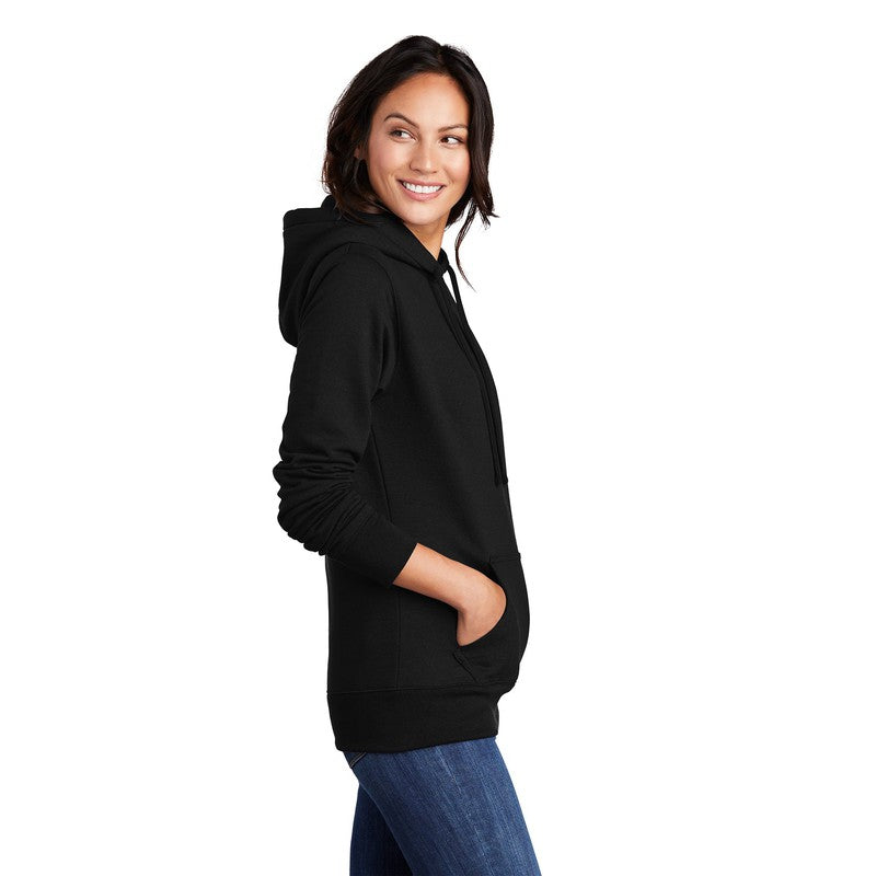 STRAYER Port & Company ® Ladies Core Fleece Pullover Hooded Sweatshirt-Black