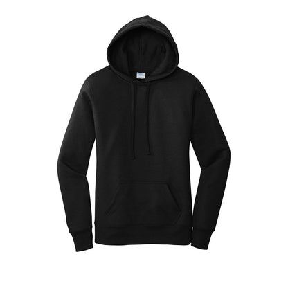 NEW STRAYER Port & Company ® Ladies Core Fleece Pullover Hooded Sweatshirt-Black