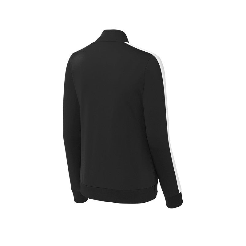 STRAYER Sport-Tek ® Ladies Tricot Track Jacket-Black/White