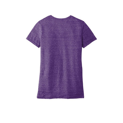 NEW STRAYER JERZEES ® Ladies Snow Heather Jersey V-Neck T-Shirt-PURPLE