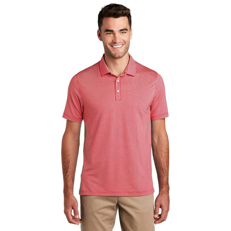 Port Authority ® Gingham Polo-Rich Red/ White