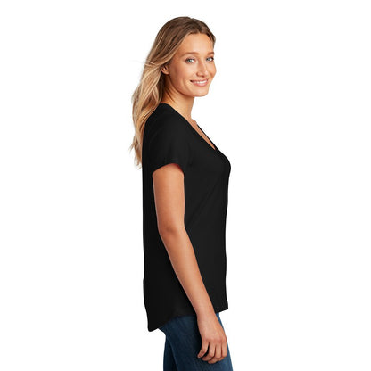 NEW STRAYER District ® Women’s Flex Scoop Neck Tee-Black