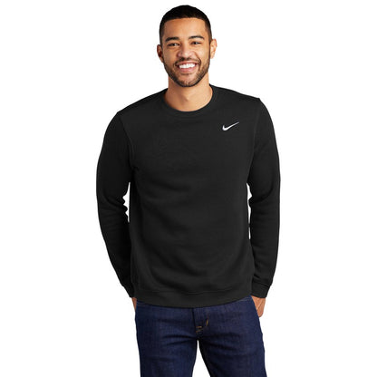 NEW STRAYER Nike Club Fleece Crew-Black