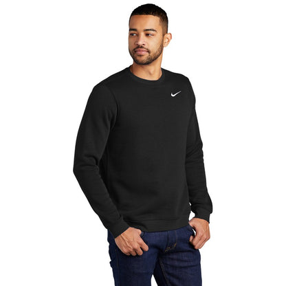 NEW STRAYER Nike Club Fleece Crew-Black