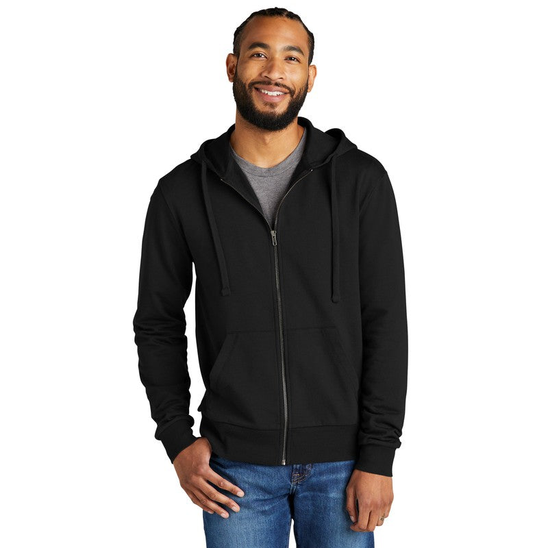 STRAYER Allmade® Unisex Organic French Terry Full-Zip Hoodie - Black