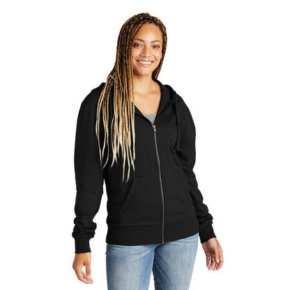 NEW STRAYER Allmade® Unisex Organic French Terry Full-Zip Hoodie - Black