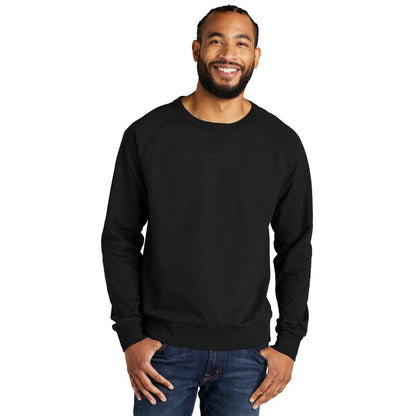 NEW STRAYER Allmade® Unisex Organic French Terry Crewneck Sweatshirt - Black