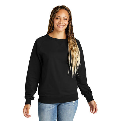 NEW STRAYER Allmade® Unisex Organic French Terry Crewneck Sweatshirt - Black