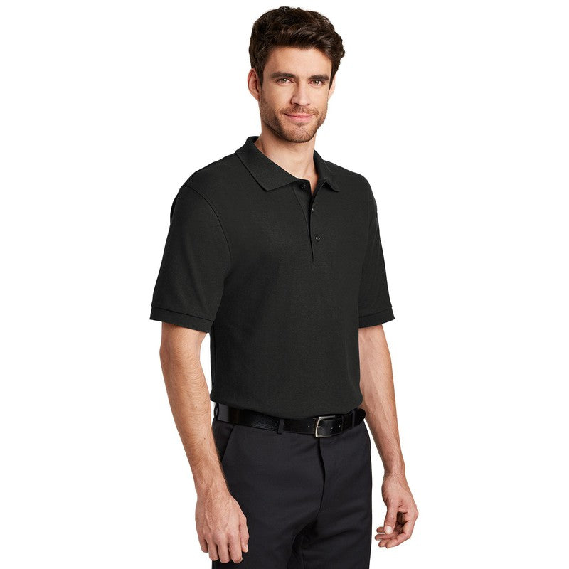 NEW STRAYER Port Authority® Silk Touch™ Polo-Black