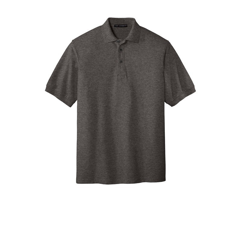 Port Authority® Silk Touch™ Polo-Charcoal Heather Grey