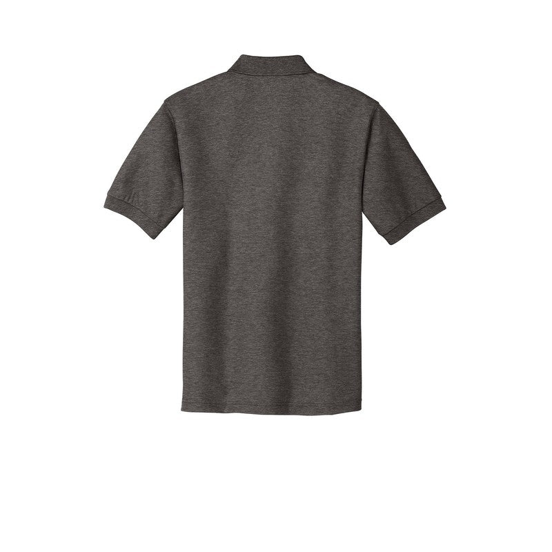 Port Authority® Silk Touch™ Polo-Charcoal Heather Grey
