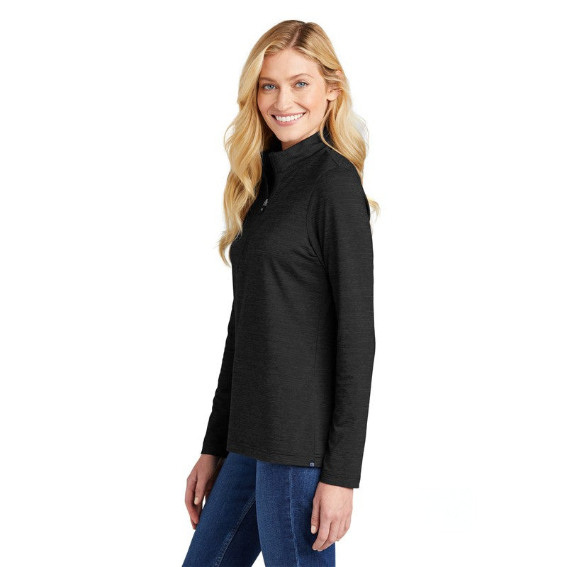 STRAYER TravisMathew Ladies Crestview 1/4-Zip - Black