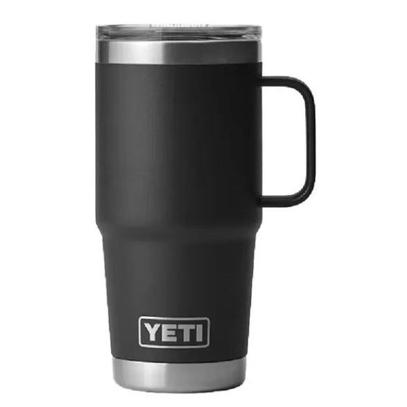 STRAYER YETI RAMBLER 20 OZ TRAVEL MUG WITH STRONGHOLD LID - BLACK