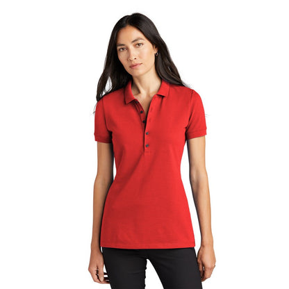 NEW STRAYER MERCER+METTLE™ Women’s Stretch Heavyweight Pique Polo - Apple Red