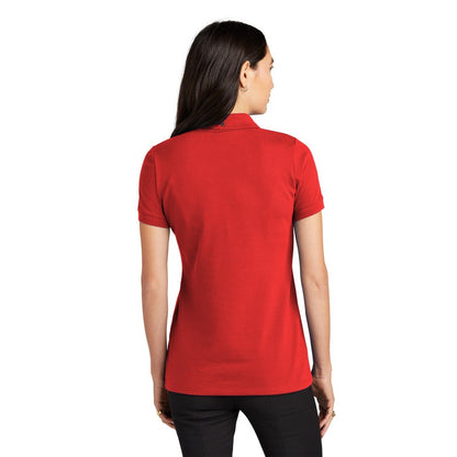 NEW STRAYER MERCER+METTLE™ Women’s Stretch Heavyweight Pique Polo - Apple Red