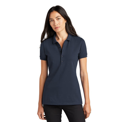 NEW STRAYER MERCER+METTLE™ Women’s Stretch Heavyweight Pique Polo - Night Navy