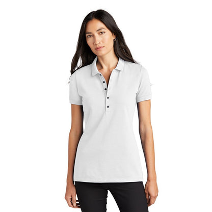 NEW STRAYER MERCER+METTLE™ Women’s Stretch Heavyweight Pique Polo - White