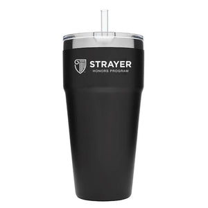 STRAYER HONORS YETI RAMBLER 26 OZ STACKABLE WITH STRAW LID - Black