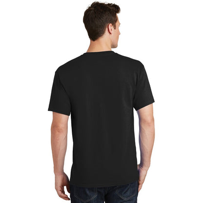 NEW STRAYER Port & Company® - Core Cotton Tee-JET BLACK