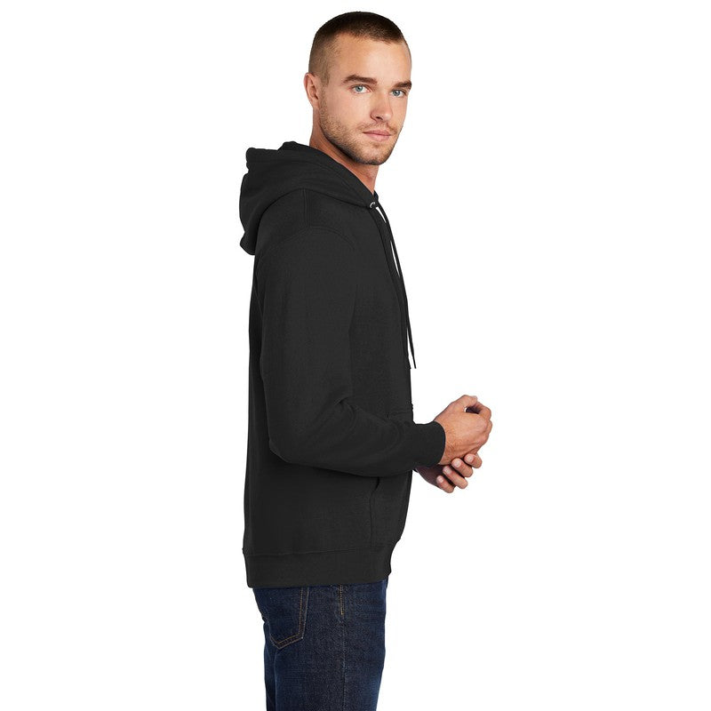 NEW STRAYER Port & Company® Core Fleece Pullover Hooded Sweatshirt-Black