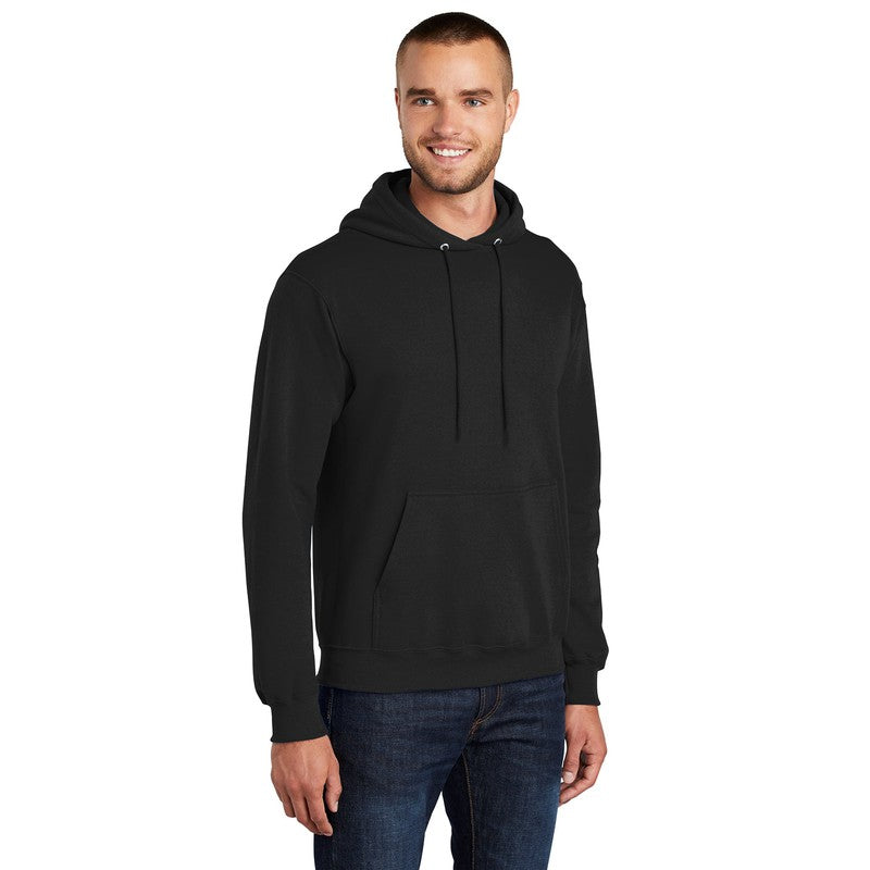 STRAYER Port & Company® Core Fleece Pullover Hooded Sweatshirt-Black