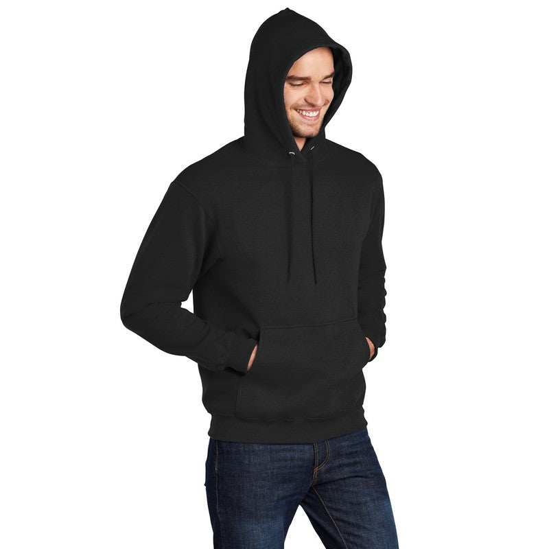 STRAYER Port & Company® Core Fleece Pullover Hooded Sweatshirt-Black